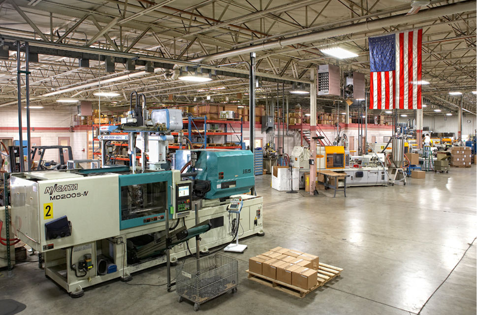 Plastic Injection manufacturing plant floor in Hartland Wisconsin